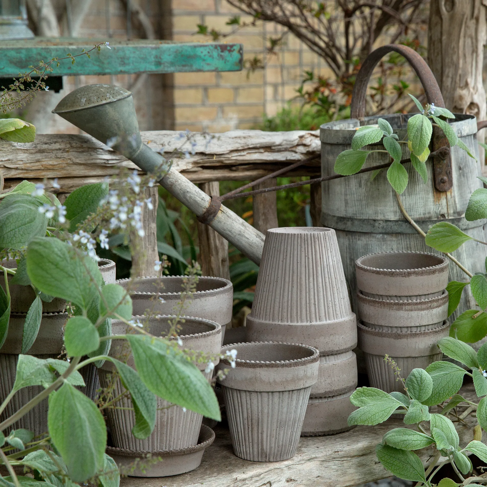 Γλάστρα, Simona, 16 εκ, Γκρι Bergs Potter