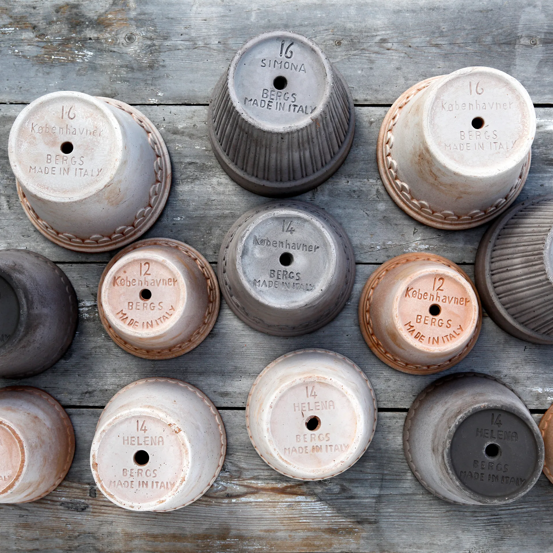 Γλάστρα, Simona, 16 εκ, Γκρι Bergs Potter