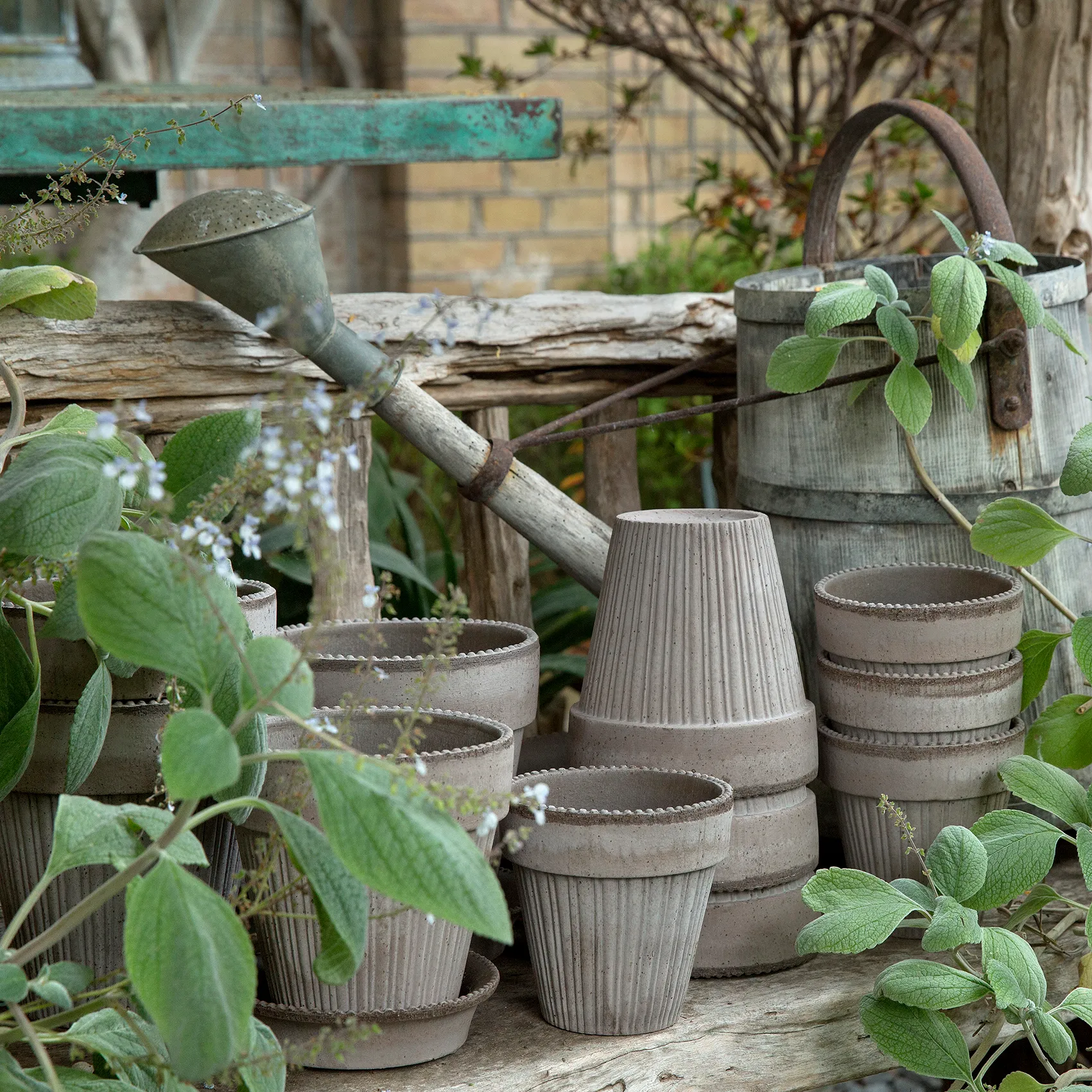 Γλάστρα, Simona, Ø18 εκ, γκρι Bergs Potter