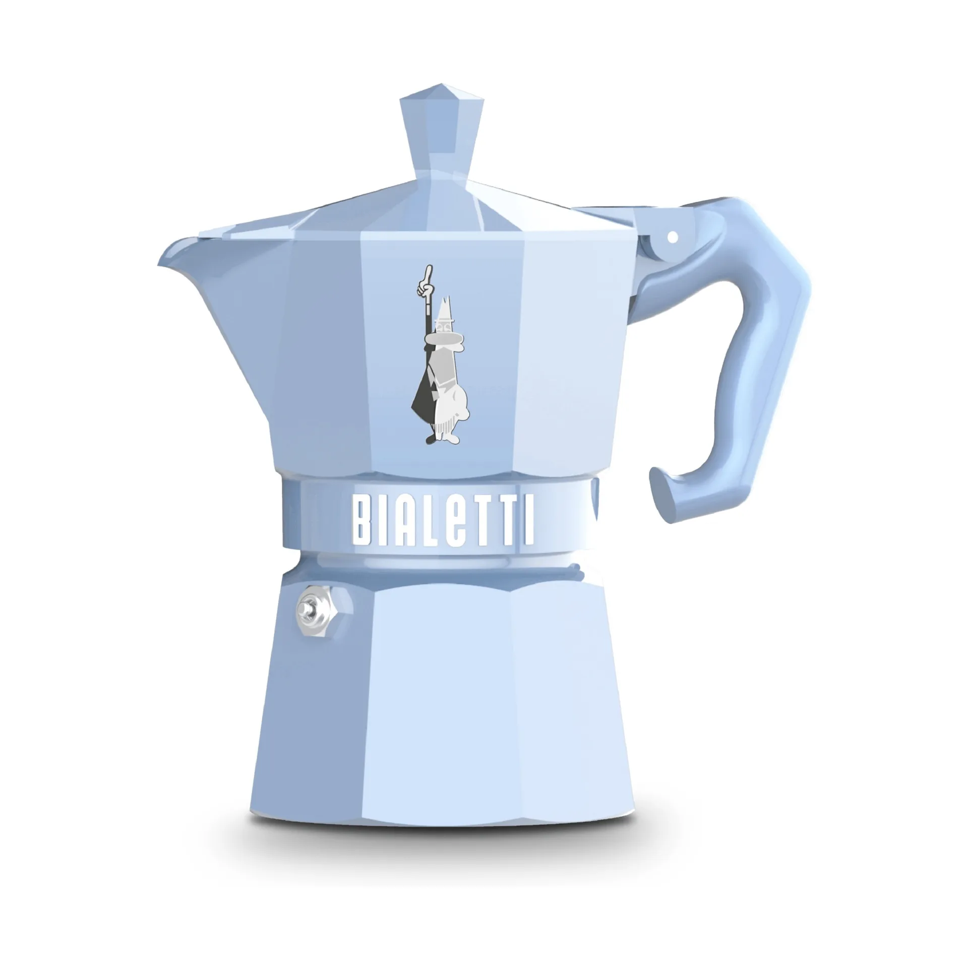 Bialetti exclusive μηχανή καφέ μοκά, Απαλό μπλε, 3 φλιτζάνια Bialetti