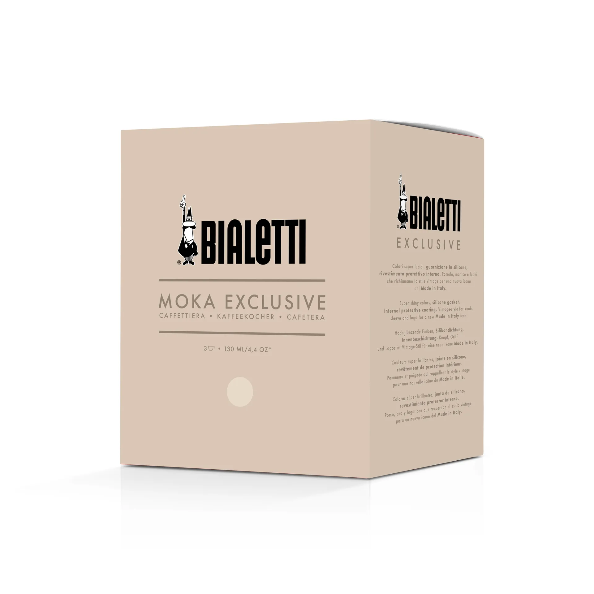 Bialetti exclusive μηχανή καφέ μοκά, Κρέμα, 3 φλιτζάνια Bialetti