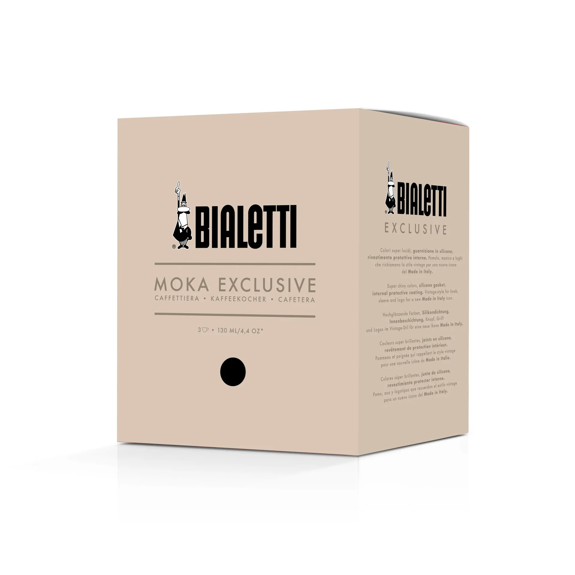 Bialetti exclusive μηχανή καφέ μοκά, Μαύρο, 3 φλιτζάνια Bialetti