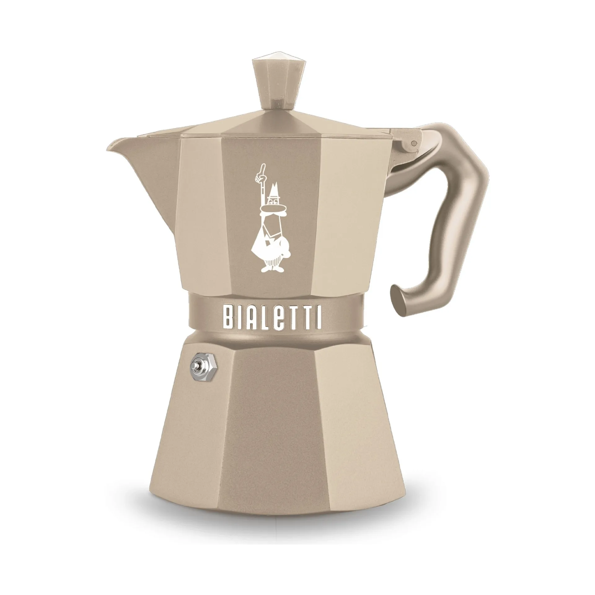 Bialetti exclusive μηχανή καφέ μοκά για επαγωγική εστία, Μπέζ, 3 φλιτζάνια Bialetti