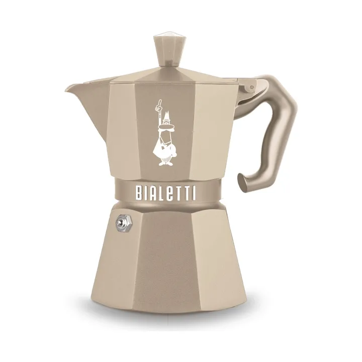 Bialetti exclusive μηχανή καφέ μοκά για επαγωγική εστία - Μπέζ, 3 φλιτζάνια - Bialetti