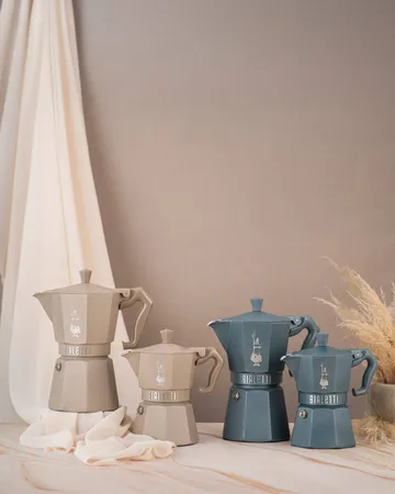 Bialetti exclusive μηχανή καφέ μοκά για επαγωγική εστία - Μπέζ, 3 φλιτζάνια - Bialetti