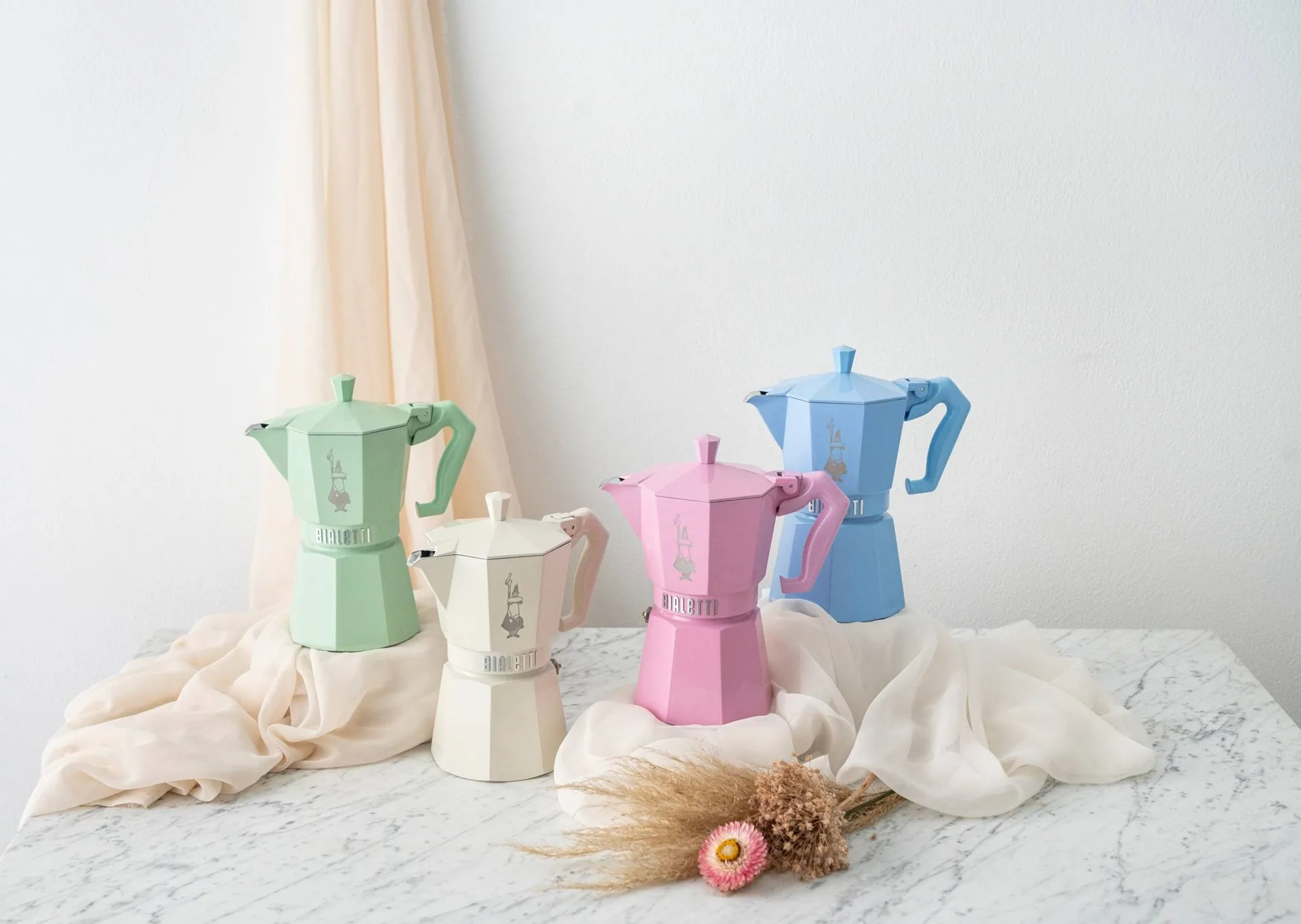 Bialetti exclusive μηχανή καφέ μοκά, Απαλό μπλε, 6 φλιτζάνια Bialetti