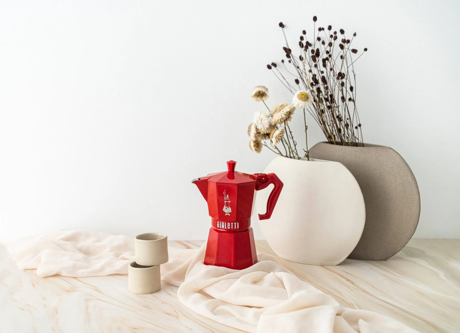 Bialetti exclusive μηχανή καφέ μοκά, Κόκκινο, 6 φλιτζάνια Bialetti