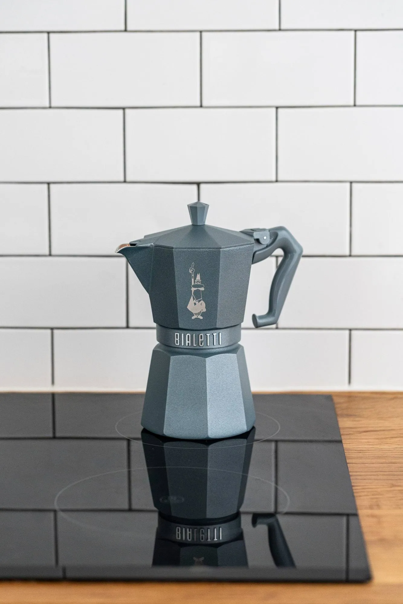 Bialetti exclusive μηχανή καφέ μοκά για επαγωγική εστία, Γκρι, 6 φλιτζάνια Bialetti