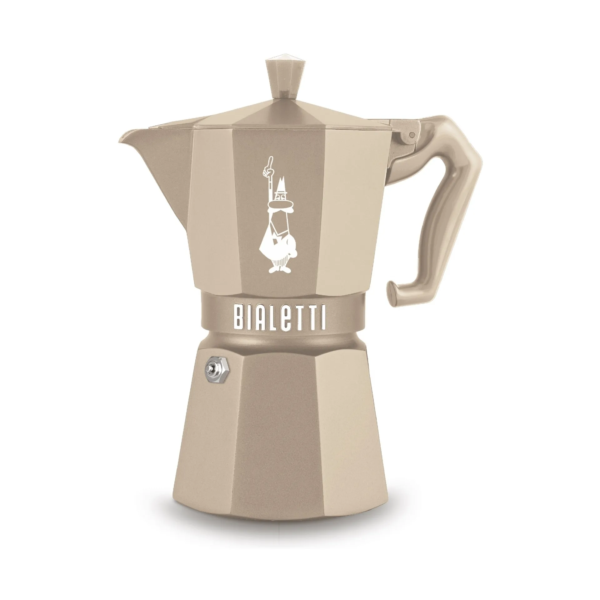 Bialetti exclusive μηχανή καφέ μοκά για επαγωγική εστία, Μπέζ, 6 φλιτζάνια Bialetti
