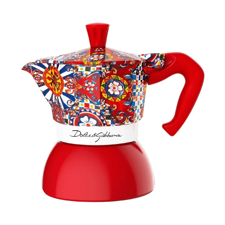 Bialetti x Dolce & Gabbana μηχανή καφέ μοκά για επαγωγική εστία - Σικελικό καρότσι, 2 φλιτζάνια - Bialetti