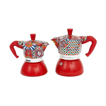 Bialetti x Dolce & Gabbana μηχανή καφέ μοκά για επαγωγική εστία - Σικελικό καρότσι, 2 φλιτζάνια - Bialetti