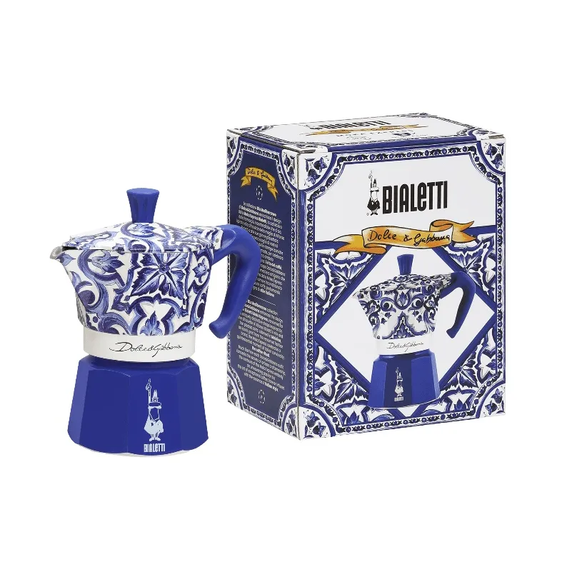 Bialetti x Dolce & Gabbana μηχανή καφέ μοκά, Μεσογειακό, 3 φλιτζάνια Bialetti