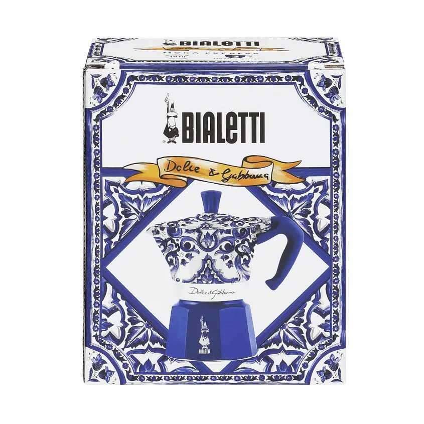 Bialetti x Dolce & Gabbana μηχανή καφέ μοκά, Μεσογειακό, 3 φλιτζάνια Bialetti