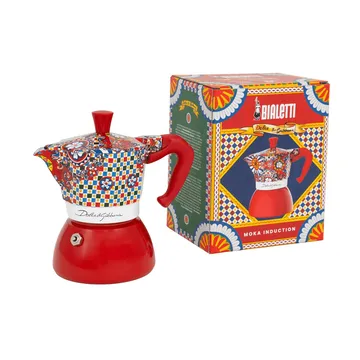 Bialetti x Dolce & Gabbana μηχανή καφέ μοκά για επαγωγική εστία - Σικελικό καρότσι, 4 φλιτζάνια - Bialetti