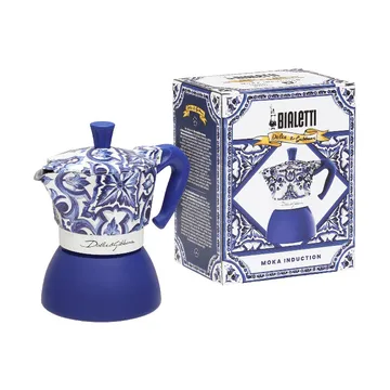 Bialetti x Dolce & Gabbana μηχανή καφέ μοκά για επαγωγική εστία - Μεσογειακό, 4 φλιτζάνια - Bialetti