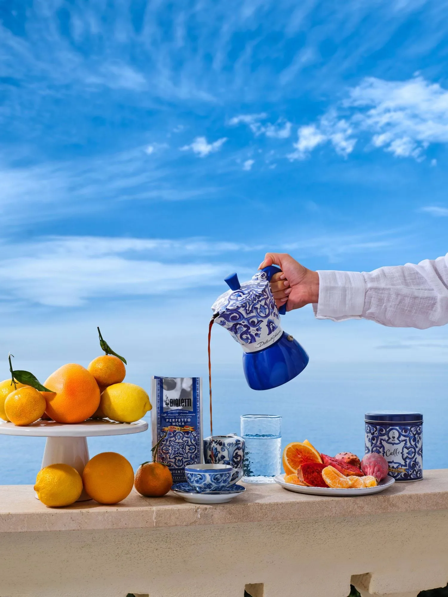 Bialetti x Dolce & Gabbana μηχανή καφέ μοκά για επαγωγική εστία, Μεσογειακό, 6 φλιτζάνια Bialetti