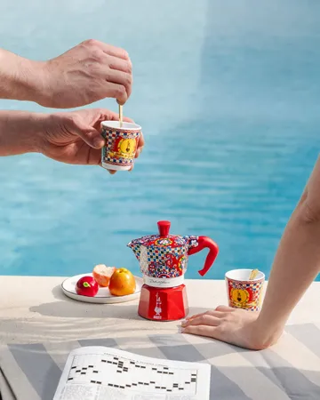 Bialetti x Dolce & Gabbana μηχανή καφέ μοκά - Σικελικό καρότσι, 6 φλιτζάνια - Bialetti