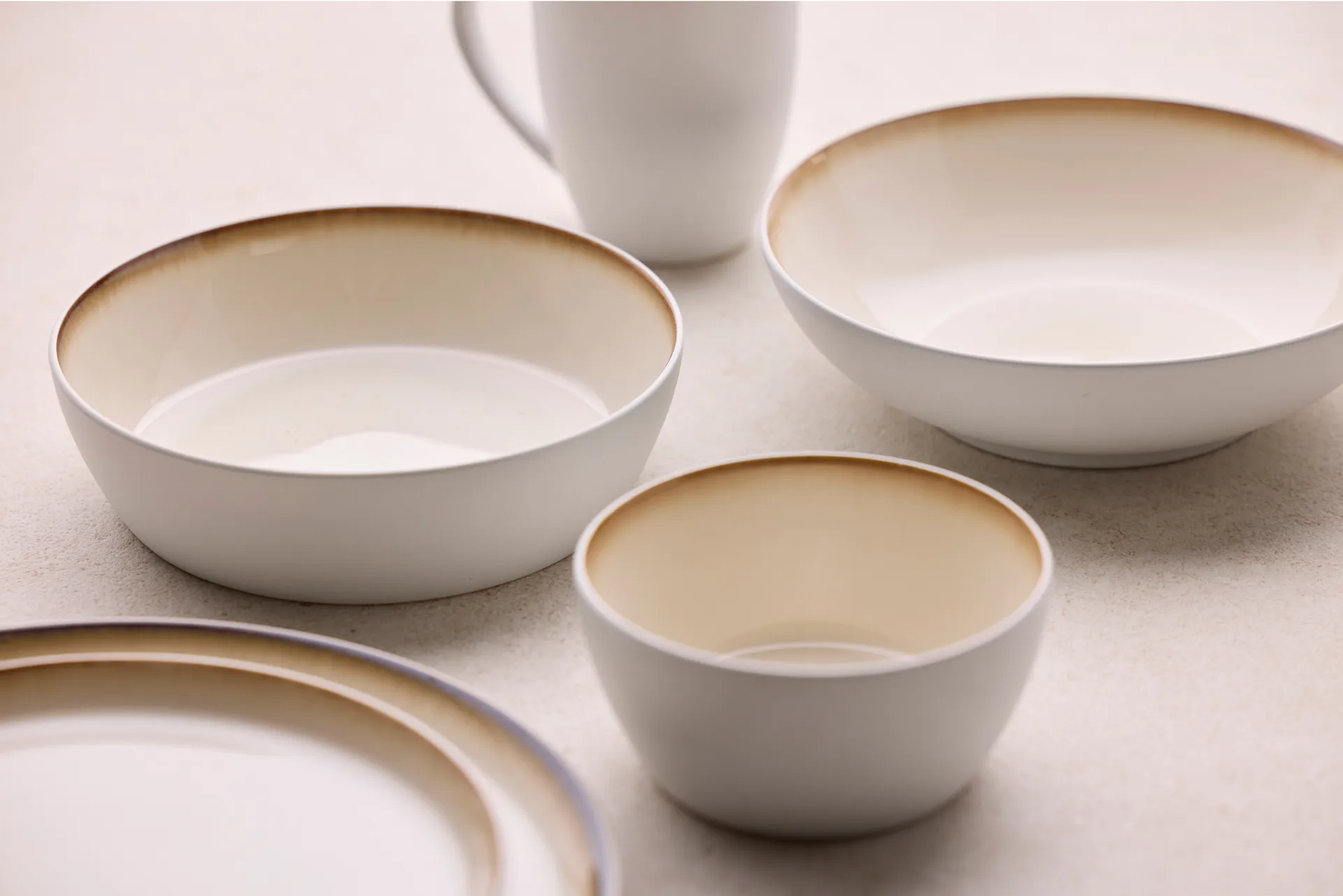 Bitz μπολ σούπας Ø 18 cm, Λευκό-κρεμ λευκό Bitz