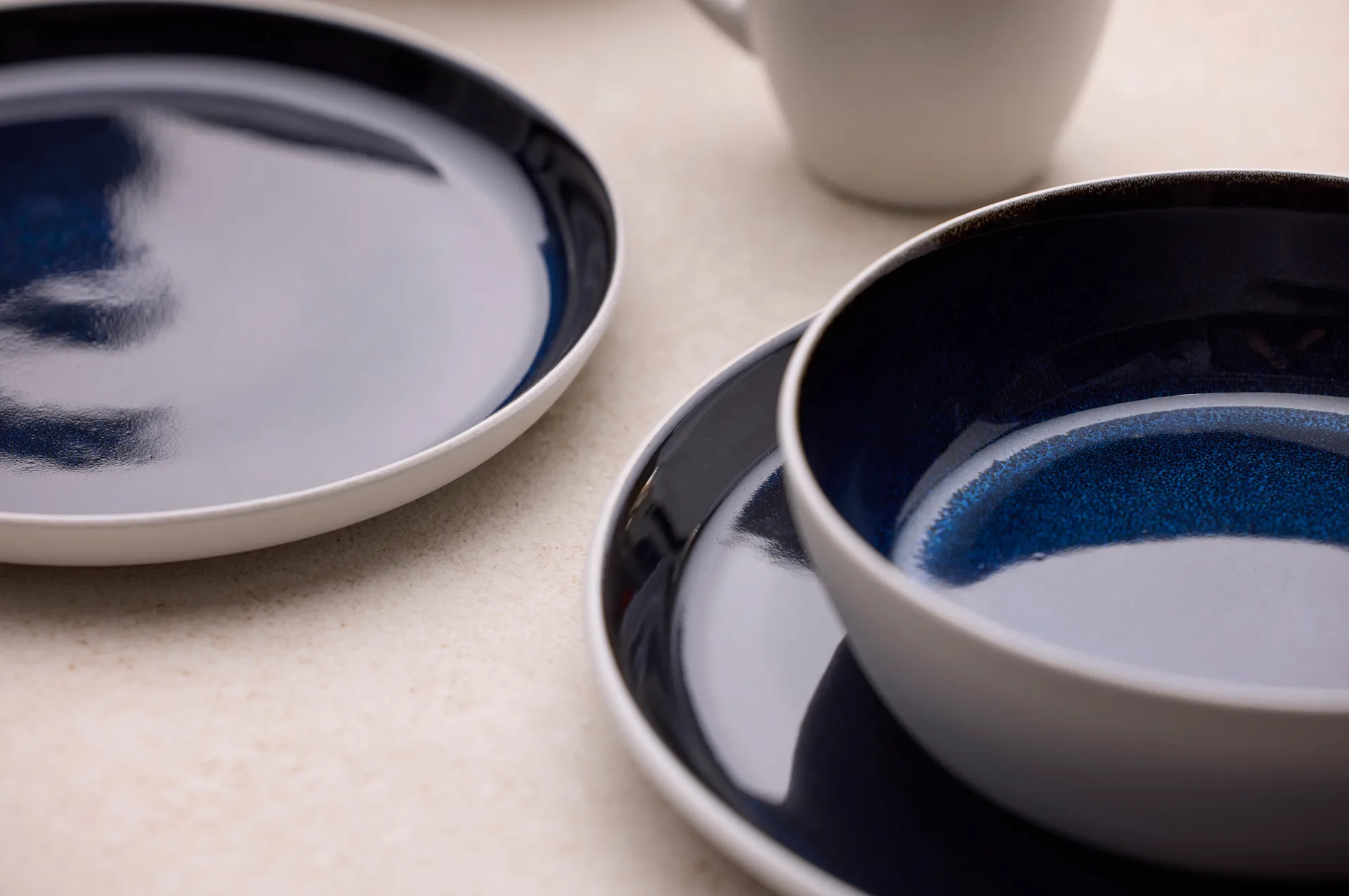 Bitz μπολ σούπας Ø 18 cm, Λευκό-σκούρο μπλε Bitz