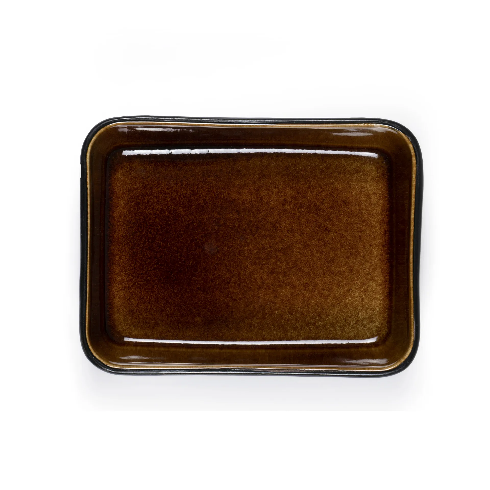 Bitz πιάτο σερβιρίσματος μαύρο 19x14 cm, Κεχριμπάρι Bitz