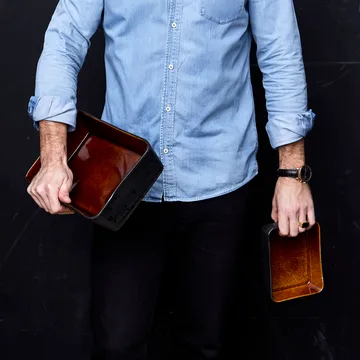 Bitz πιάτο σερβιρίσματος μαύρο 19x14 cm - Κεχριμπάρι - Bitz