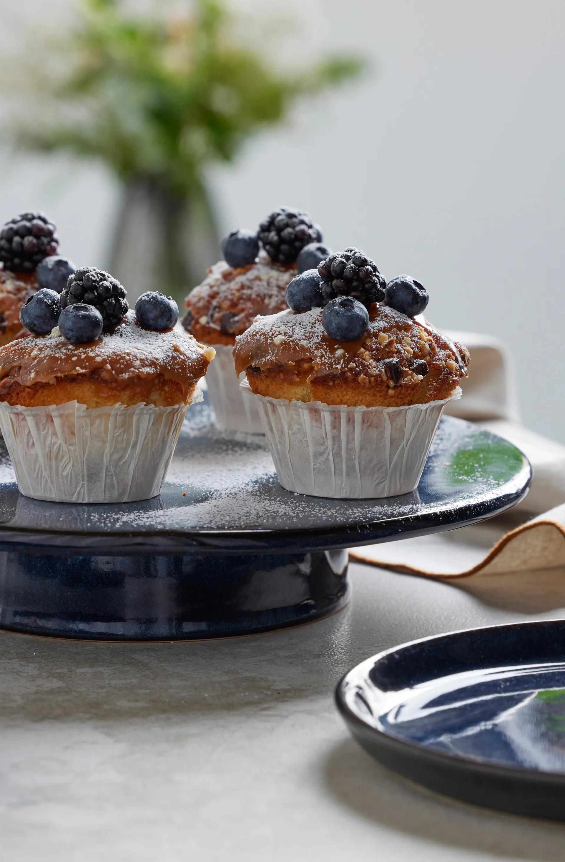 Πιατέλα τούρτας Bitz με βάση, διάμετρος 30 cm., Σκούρο μπλε Bitz