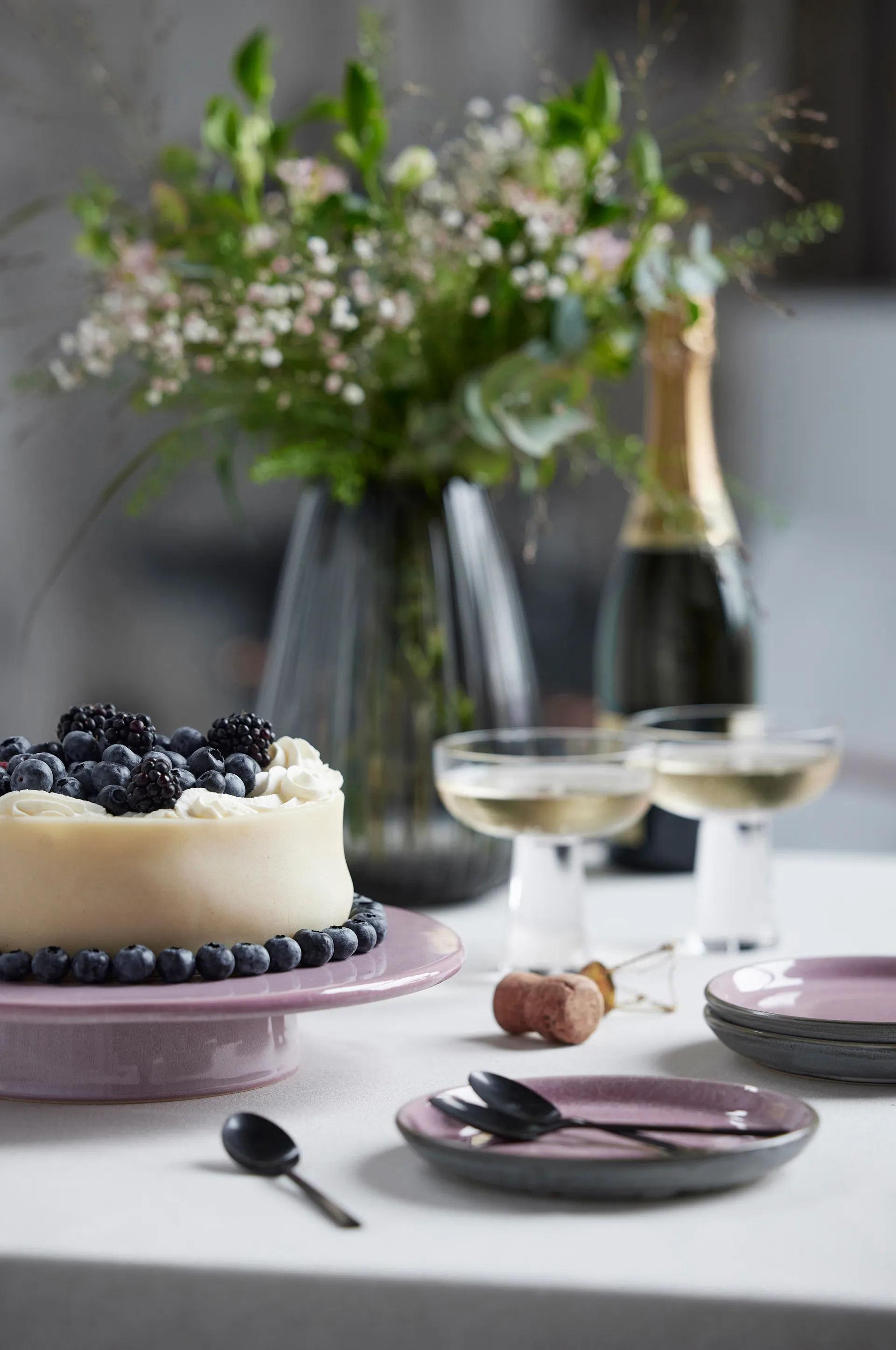 Πιατέλα τούρτας Bitz με βάση, διάμετρος 30 cm., Σκούρο μπλε Bitz