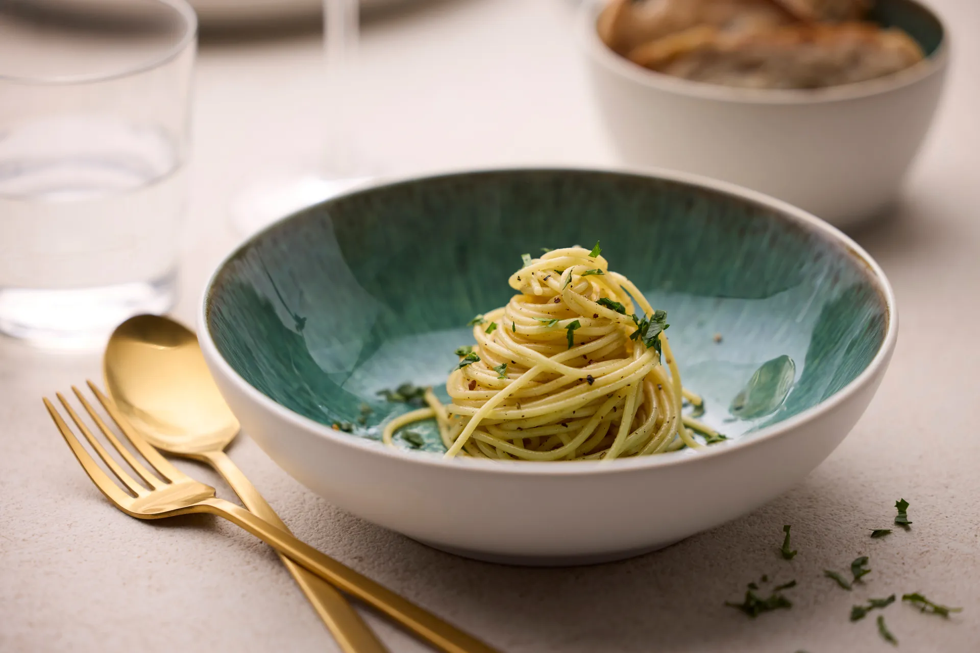 Bitz gastro μπολ ζυμαρικών Ø20 cm, Λευκό-πράσινο Bitz