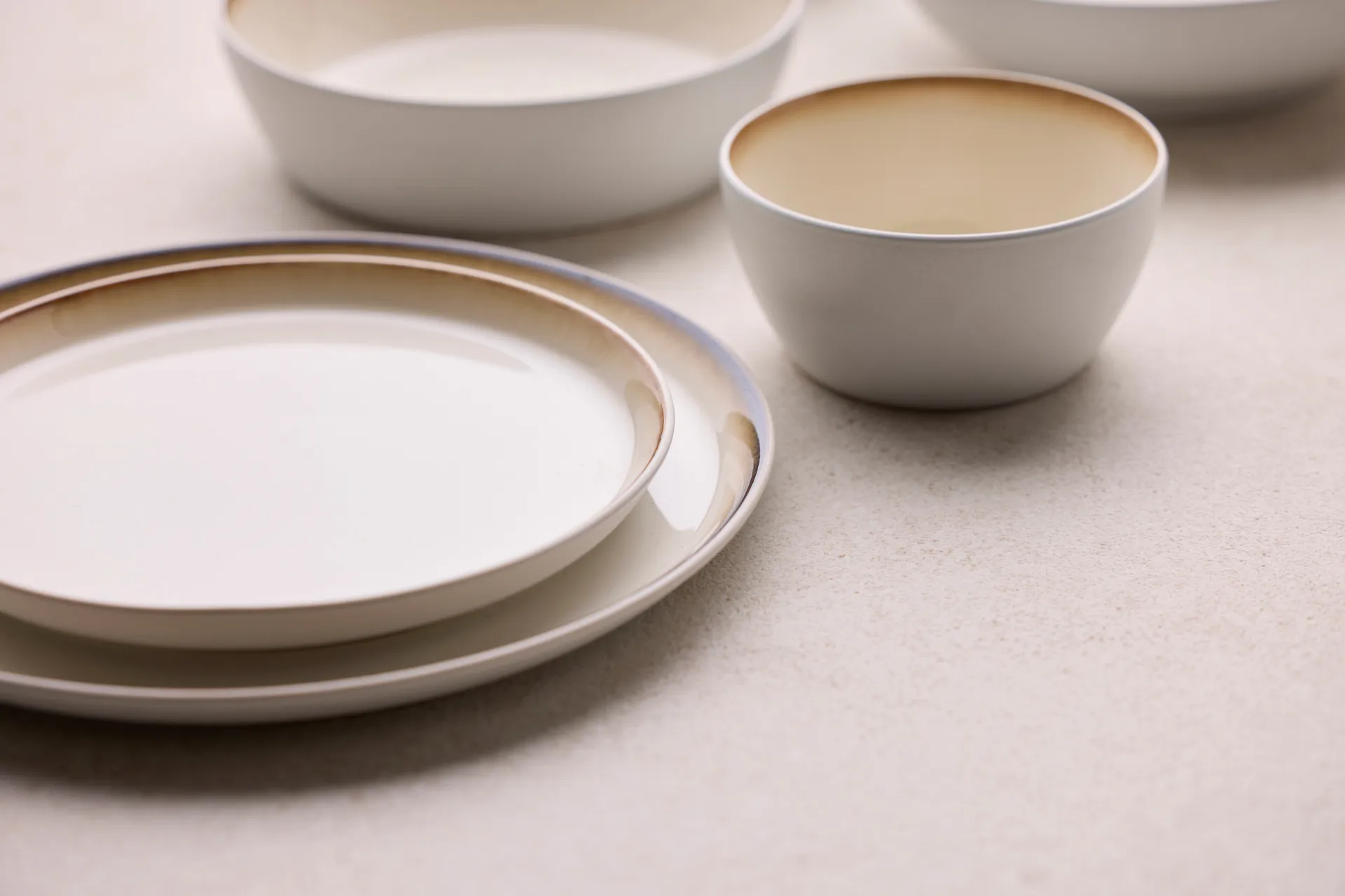 Bitz πιάτο gastro Ø 21 cm, Λευκό-κρεμ λευκό Bitz