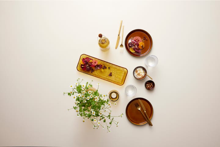 Kusintha μεγάλος δίσκος ορθογώνιος 14x38 cm, Amber Bitz