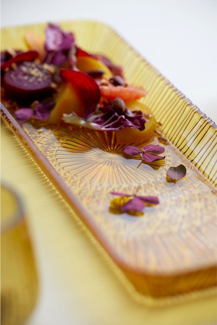 Kusintha μεγάλος δίσκος ορθογώνιος 14x38 cm, Amber Bitz