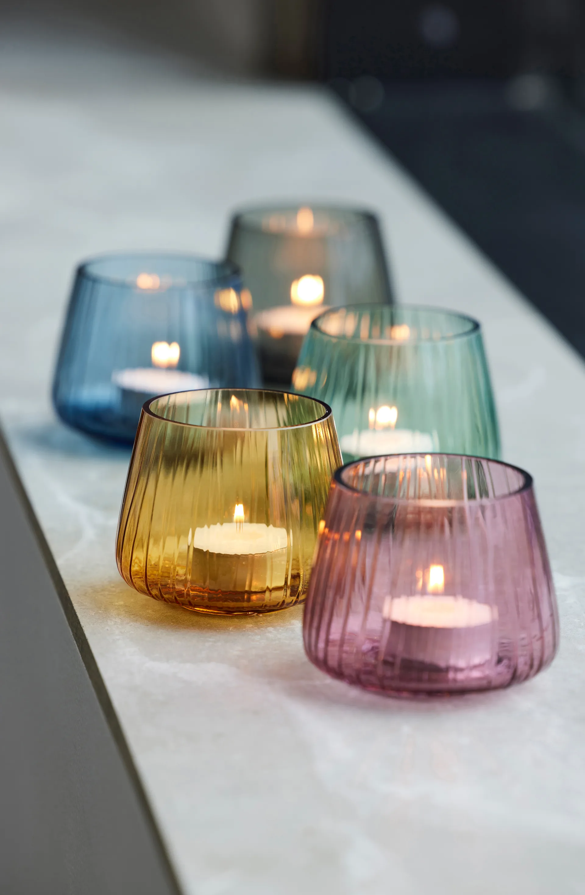 Θήκη για κεριά ρεσώ, Kusintha, 7,5 εκ, συσκευασία 2 τεμαχίων, Μπλε Bitz