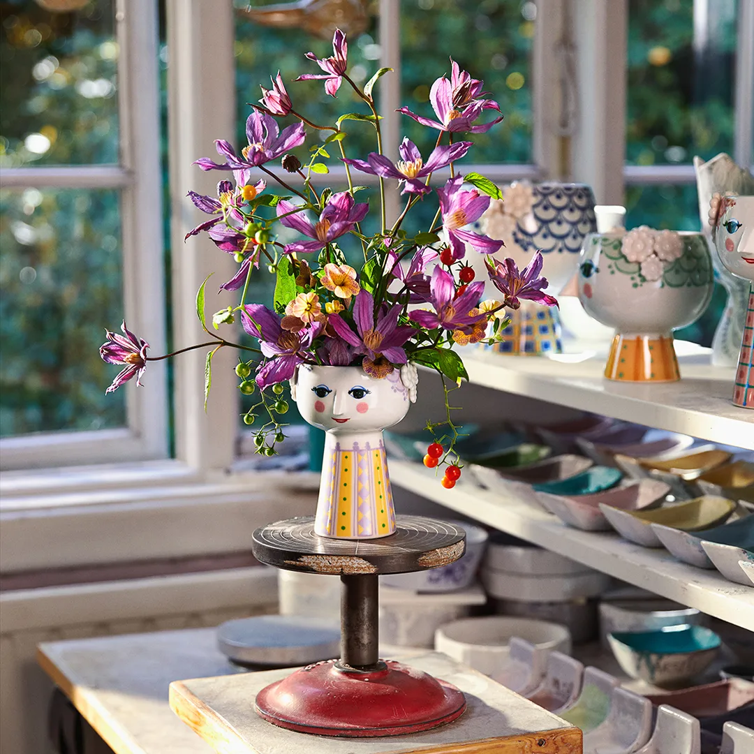 Eva βάζο 15 cm, Μωβ Bjørn Wiinblad