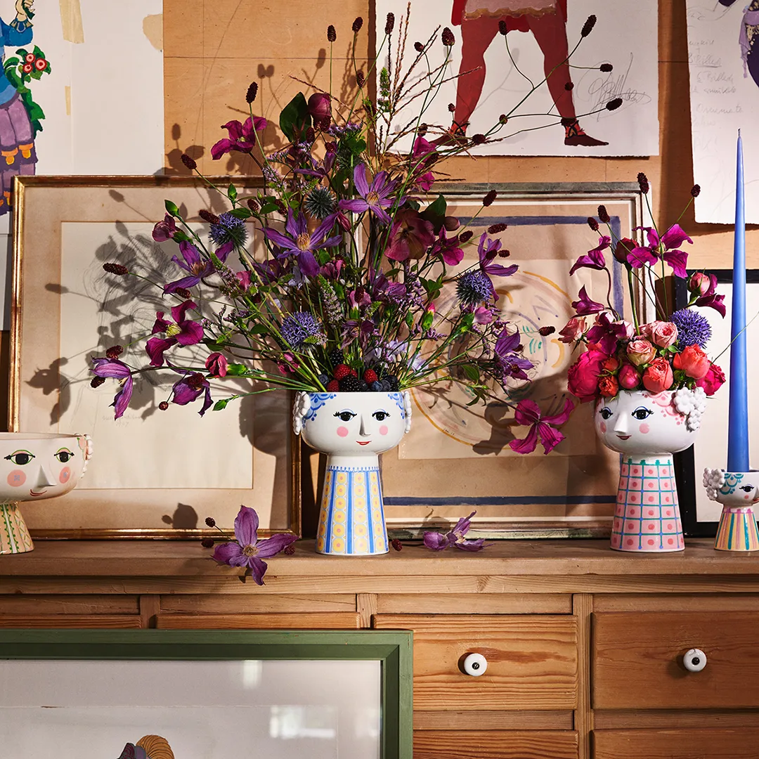 Eva βάζο 18,5 cm, Μπλε-μπλε Bjørn Wiinblad