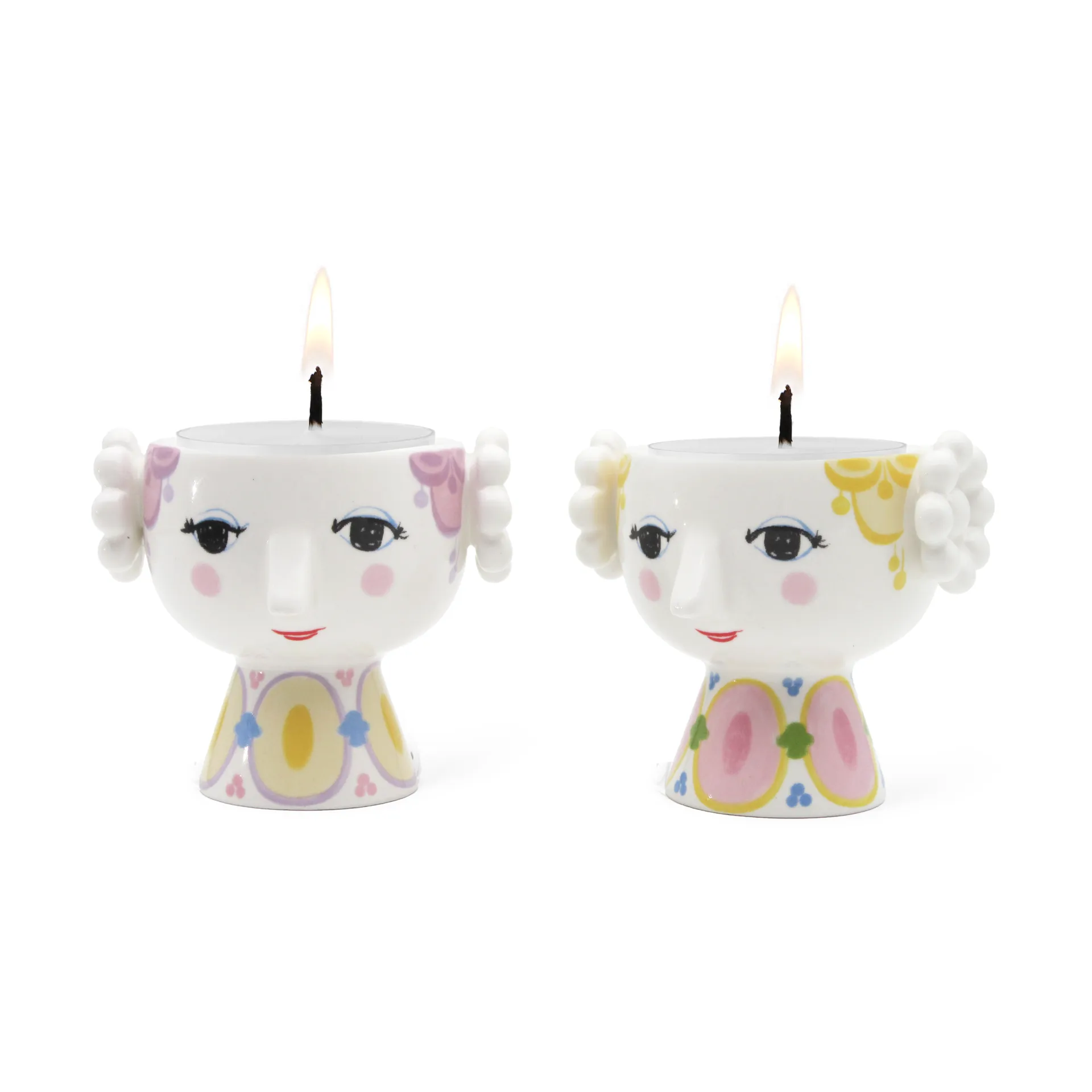 Eva φαναράκι Ø6,5 cm 2-τεμάχια, Κίτρινο-λεβάντα Bjørn Wiinblad