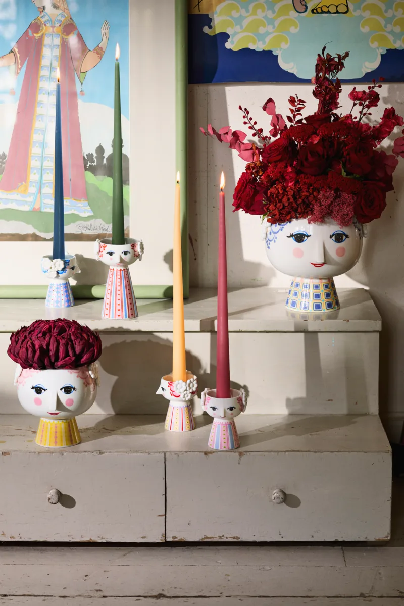 Κηροπήγιο Eva 9,5 cm, Ρόζα Bjørn Wiinblad