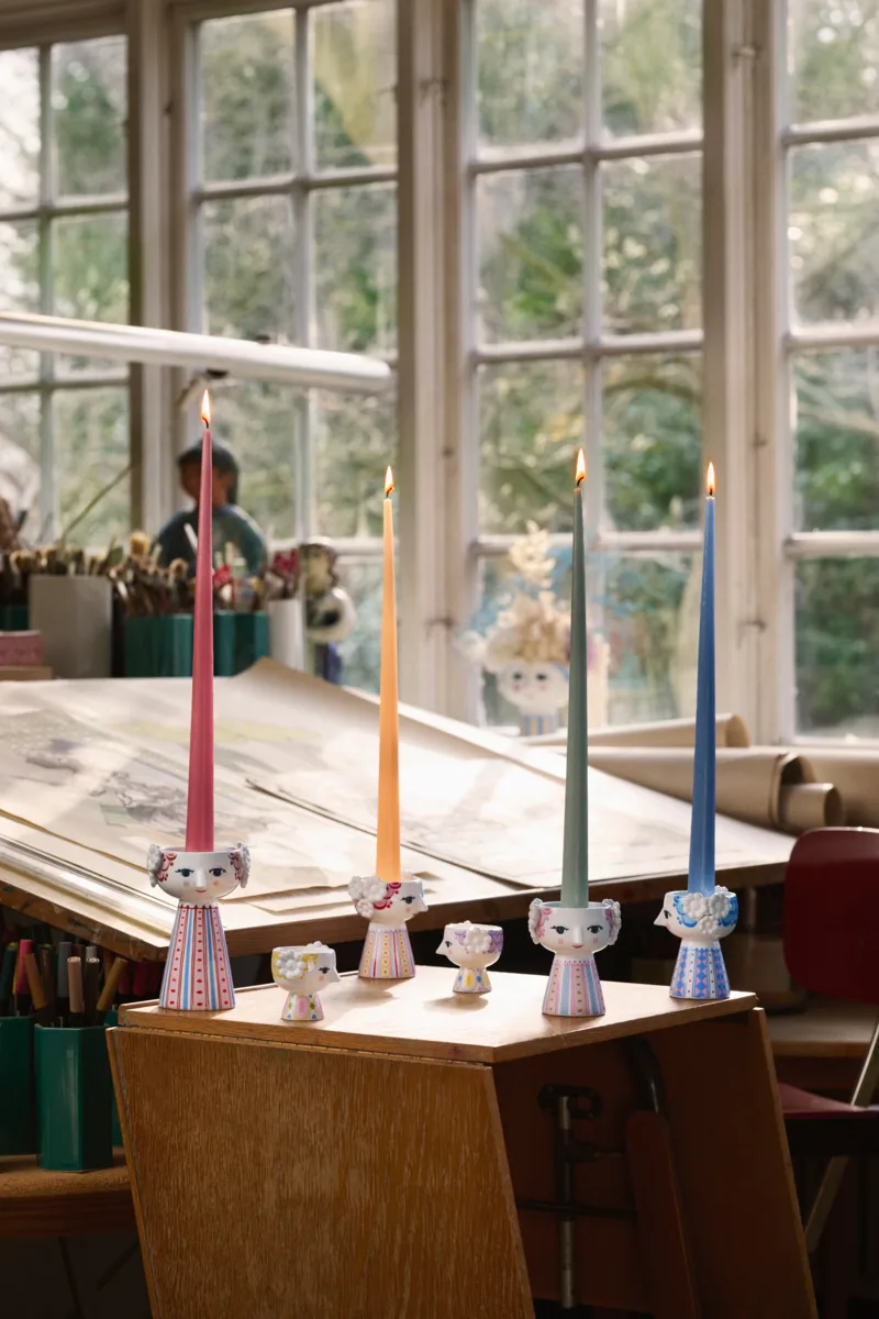 Κηροπήγιο Eva 9,5 cm, Ρόζα Bjørn Wiinblad