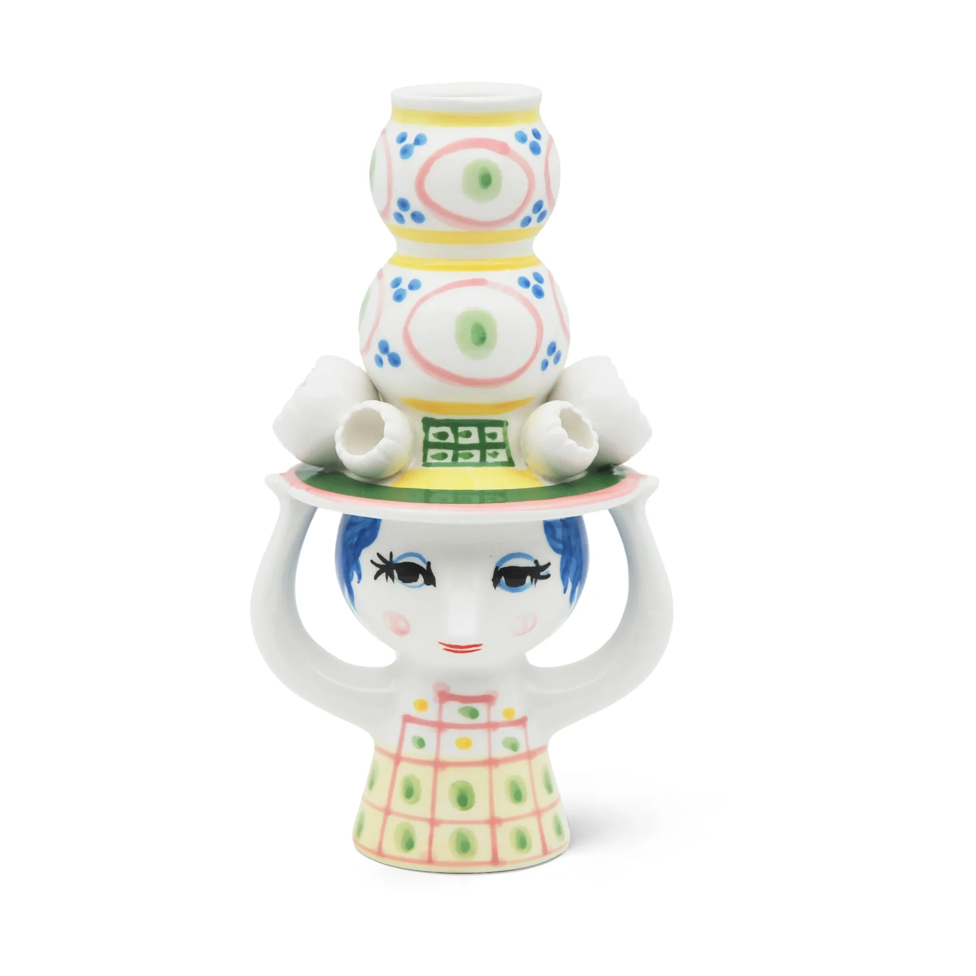 Κηροπήγιο Lady with hat H16 cm, Ροζ Bjørn Wiinblad