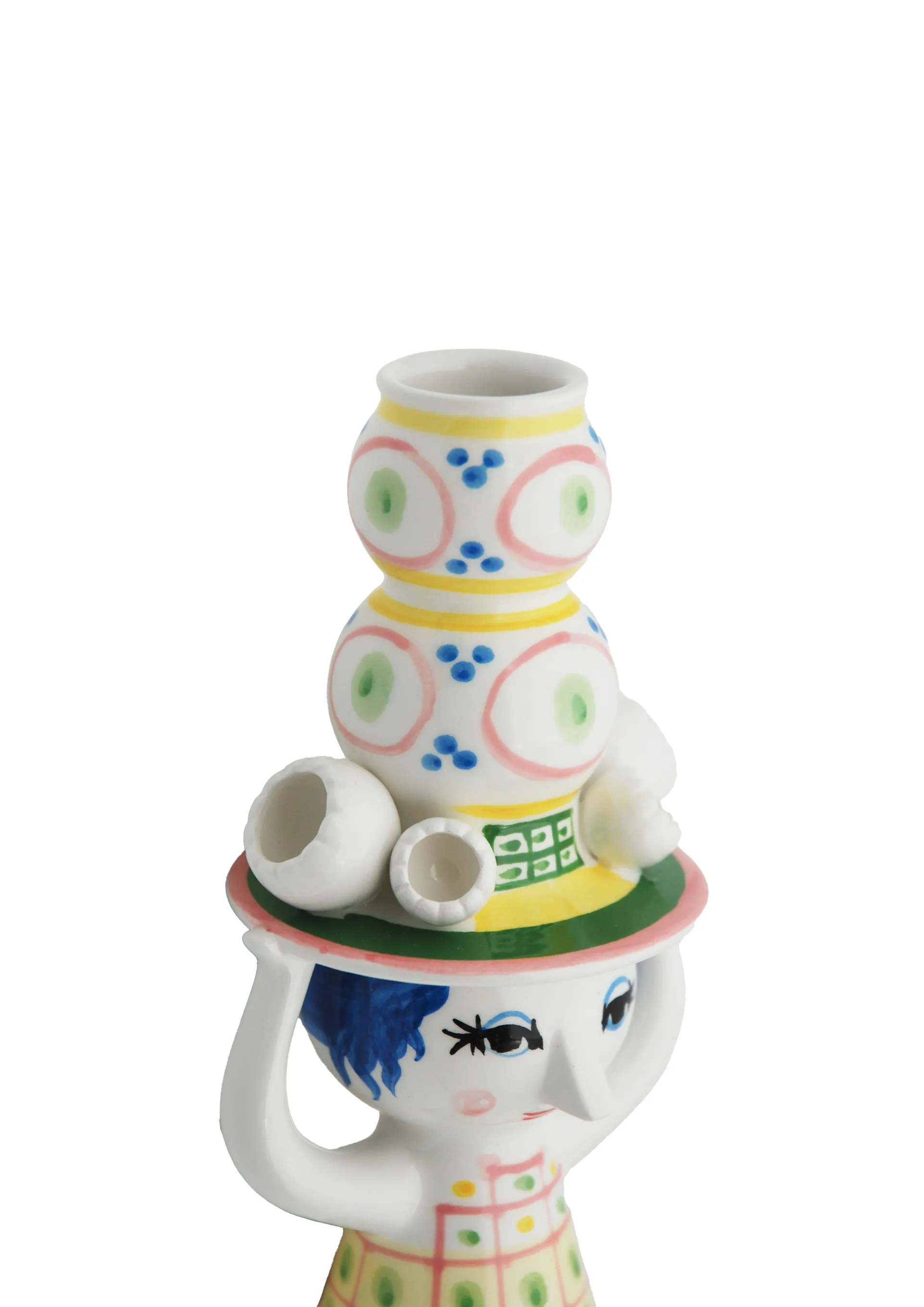 Κηροπήγιο Lady with hat H16 cm, Ροζ Bjørn Wiinblad