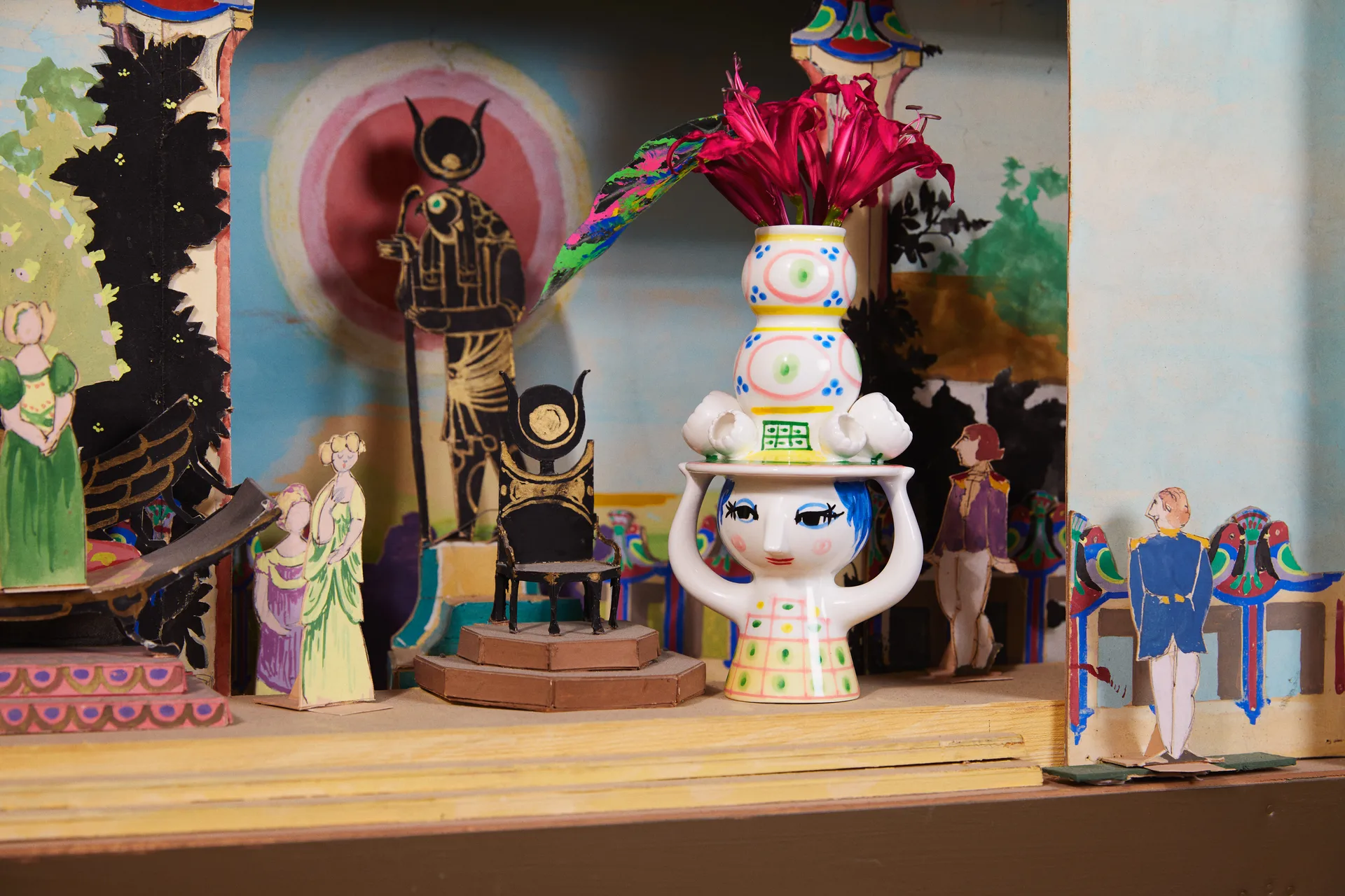 Κηροπήγιο Lady with hat H16 cm, Ροζ Bjørn Wiinblad