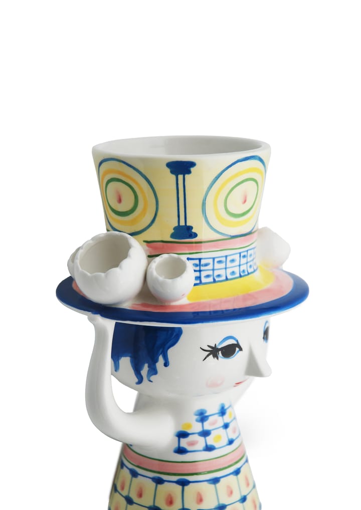 Βάζο Lady with hat H20.5 cm, Μπλε Bjørn Wiinblad