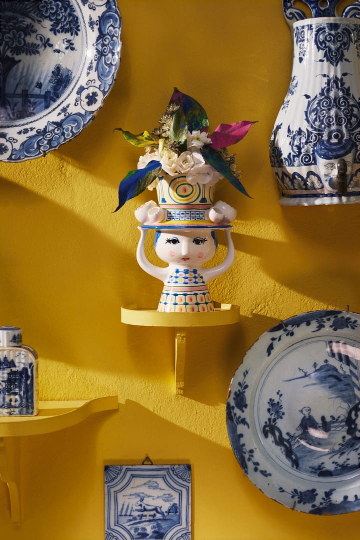 Βάζο Lady with hat H20.5 cm, Μπλε Bjørn Wiinblad