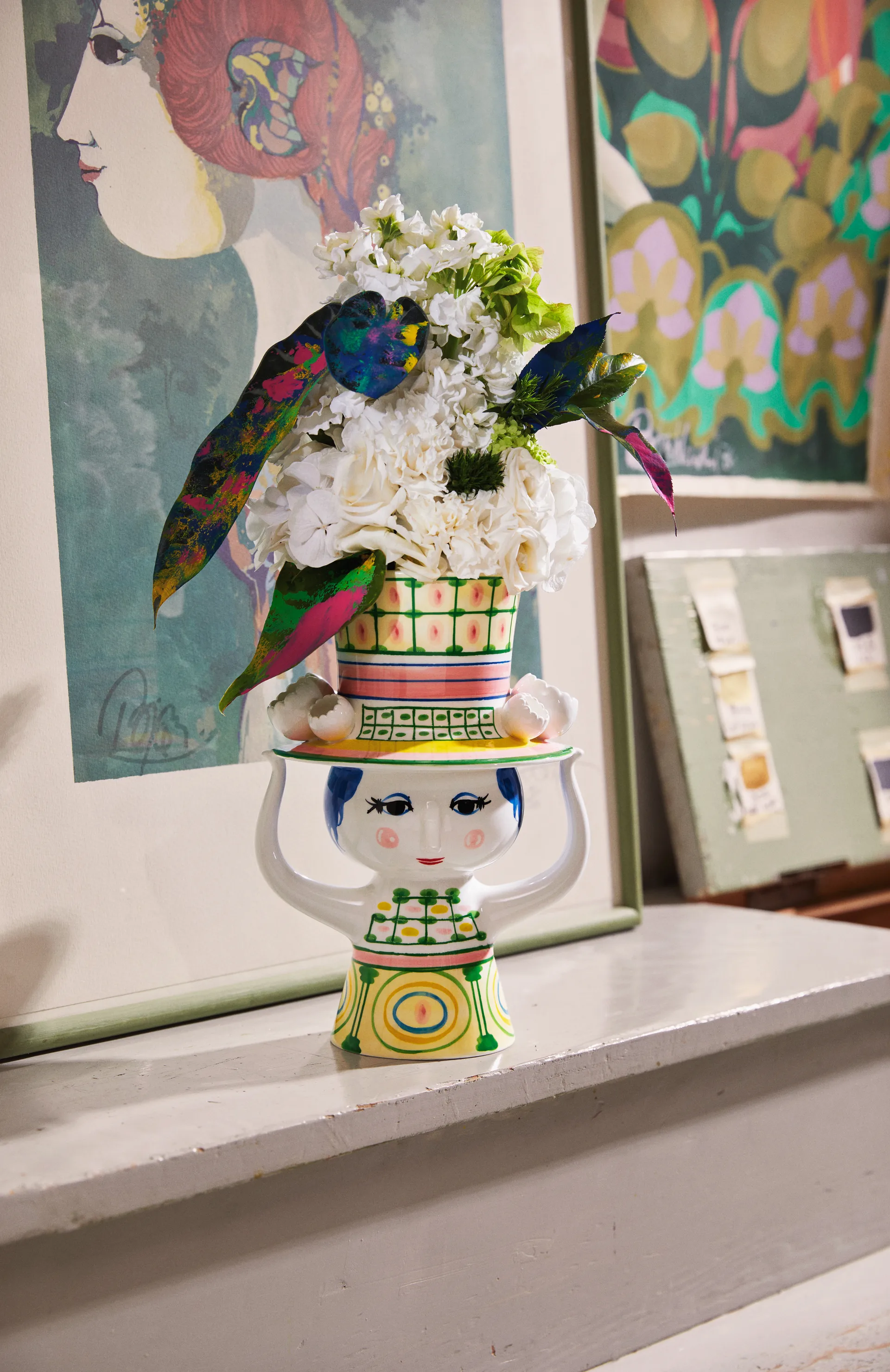 Βάζο Lady with hat H24.5 cm, Πράσινο Bjørn Wiinblad