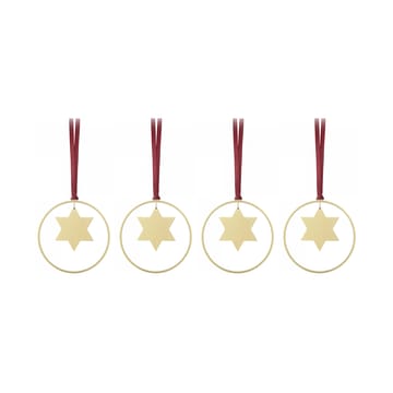 KITAI στολίδι δέντρου 8,5 cm 4-σετ - Stars - blomus