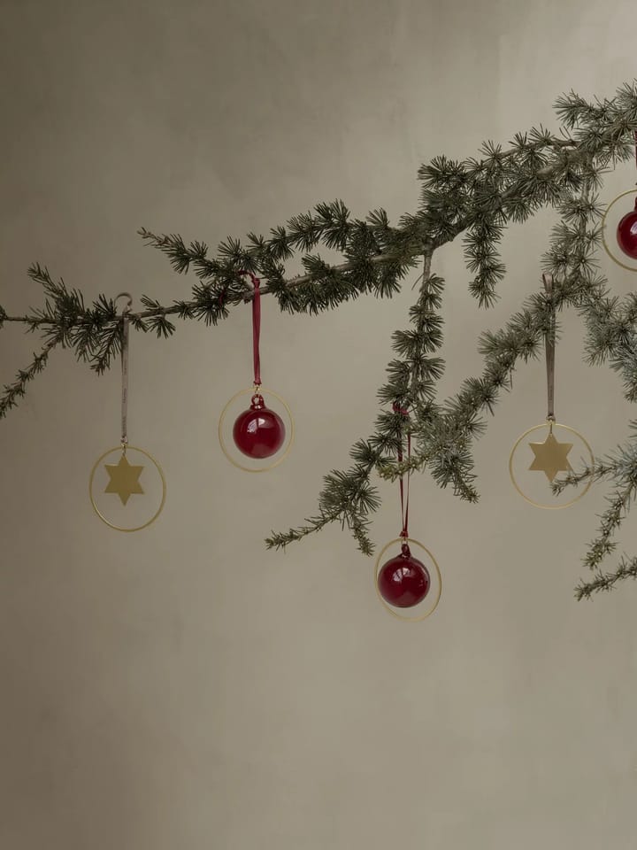 KITAI στολίδι δέντρου 8,5 cm 4-σετ, Stars blomus