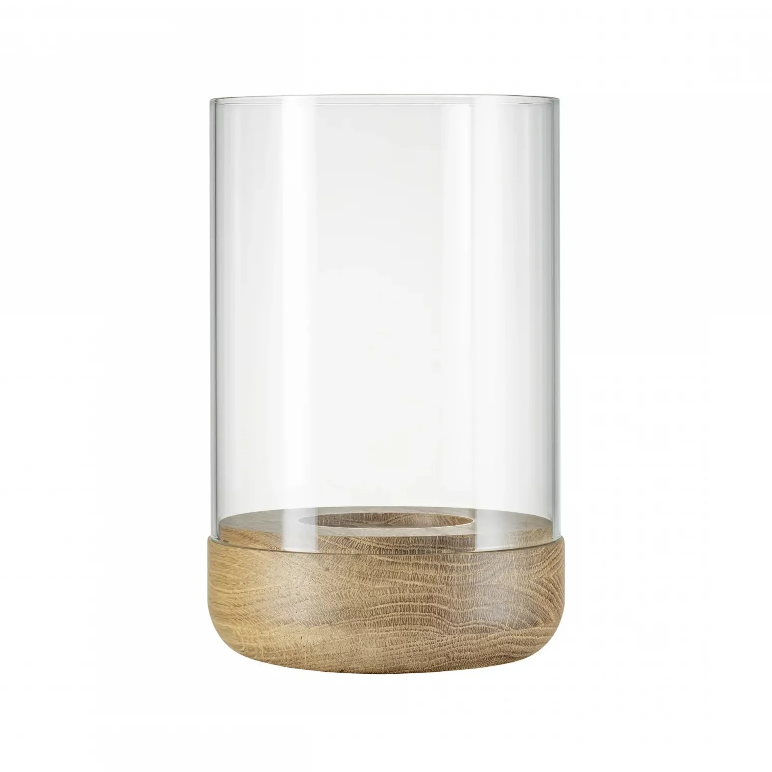Lanto lantern φανός M Ø12 εκ, Transparent-oak blomus