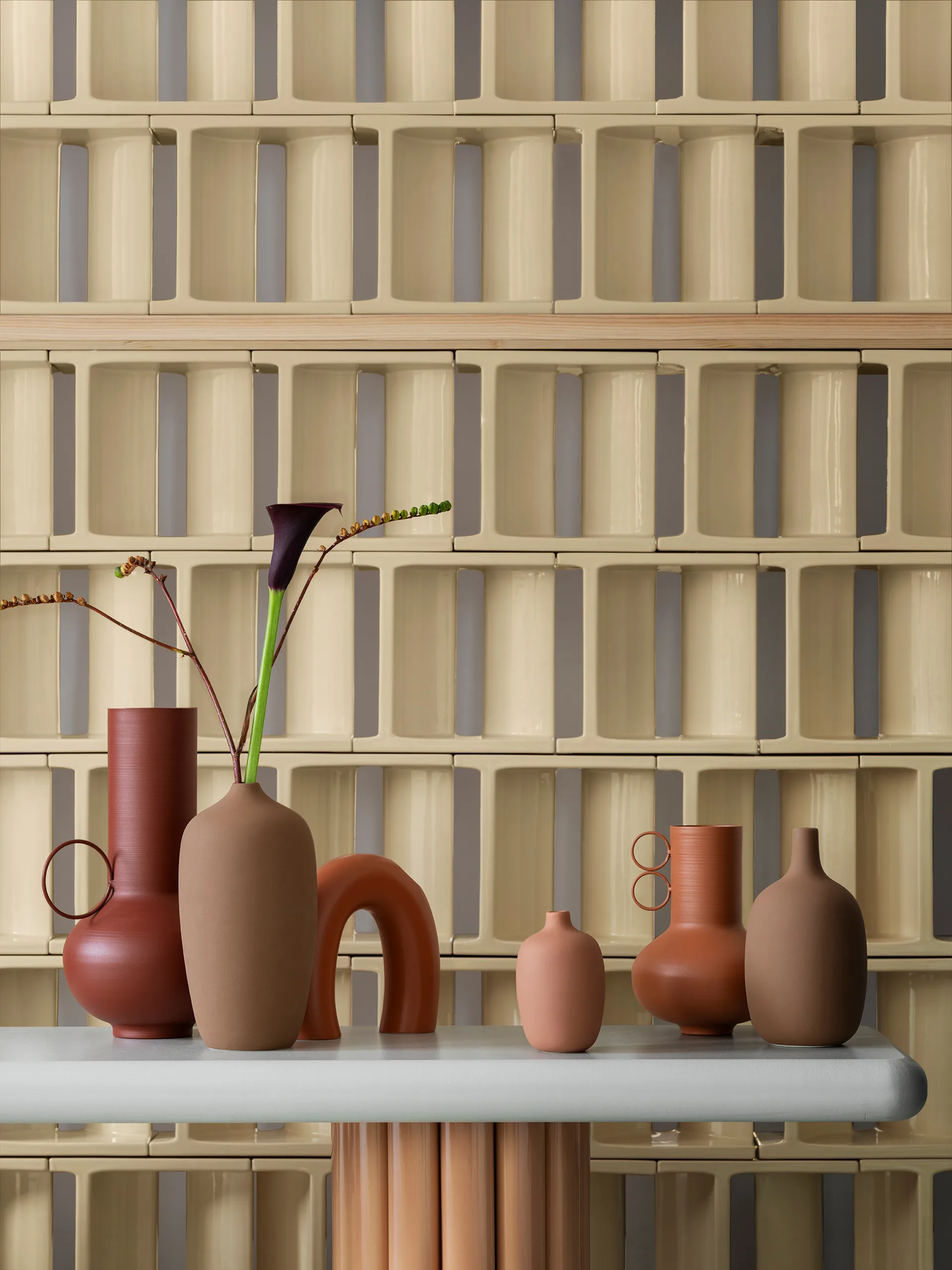 Loha βάζο 33 εκ., Brandy Brown blomus