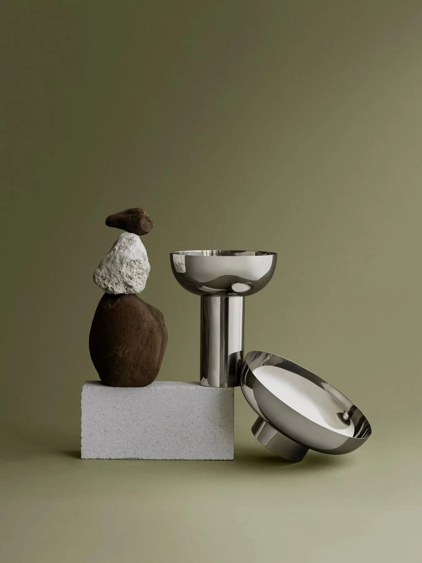 Βάσο MIYABI M Ø23 εκ., Silver blomus