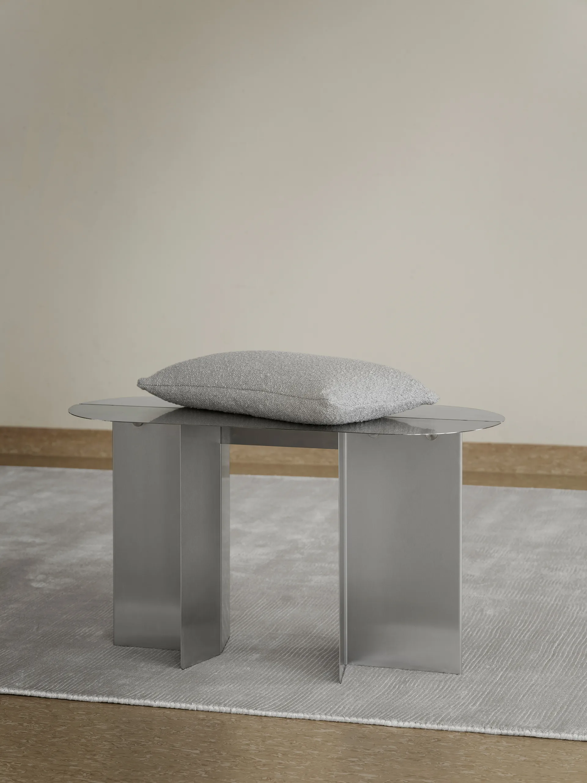 ORU παγκάκι 80x45 εκ., Ματ ανοξείδωτο ατσάλι blomus