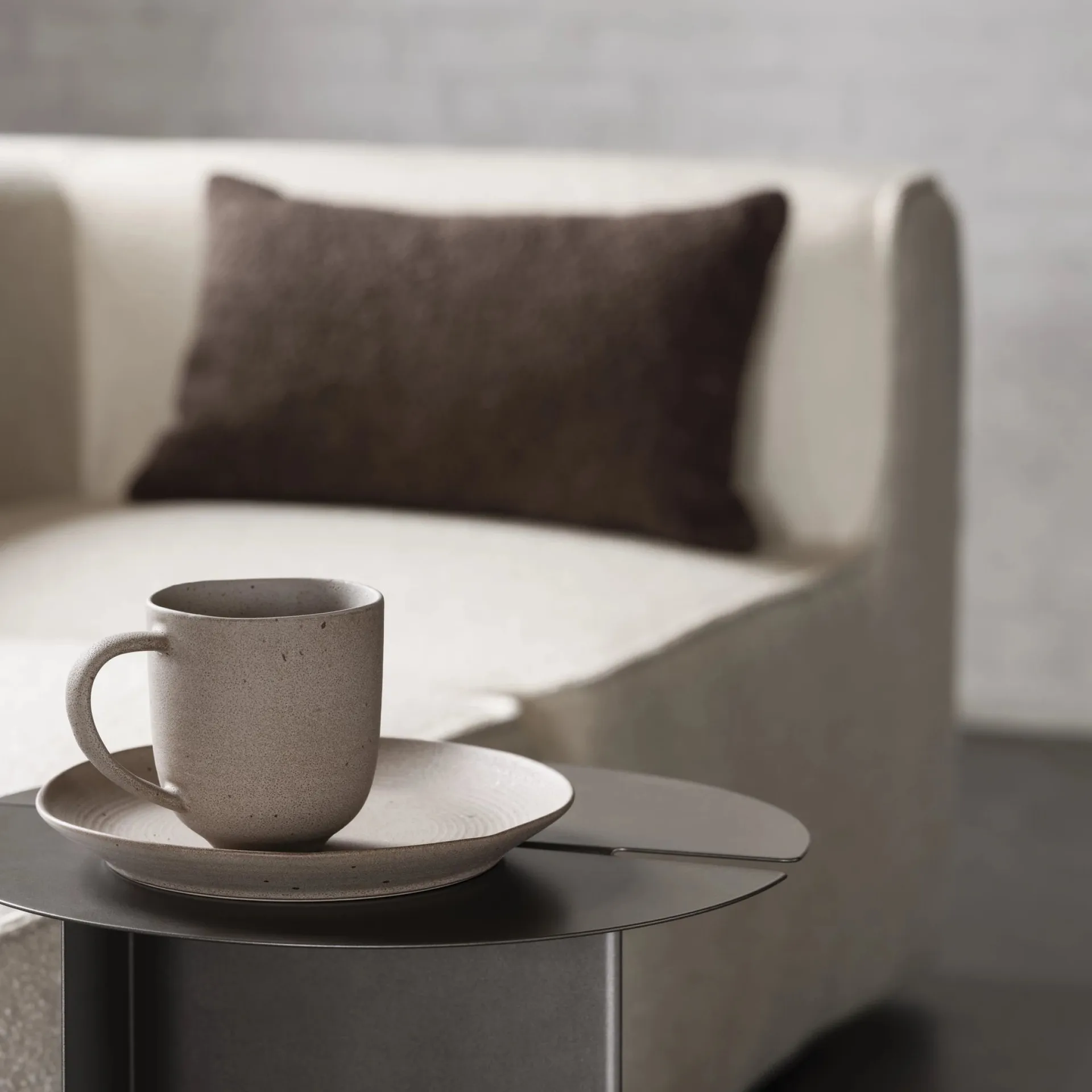 Βοηθητικό τραπέζι ORU S Ø35 εκ., Burned metal blomus